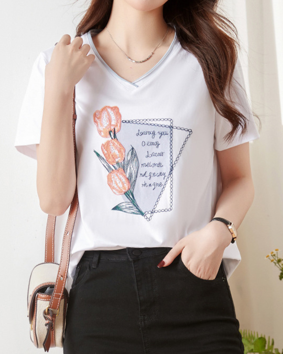 Lynette Bloom Note Cotton T-Shirt