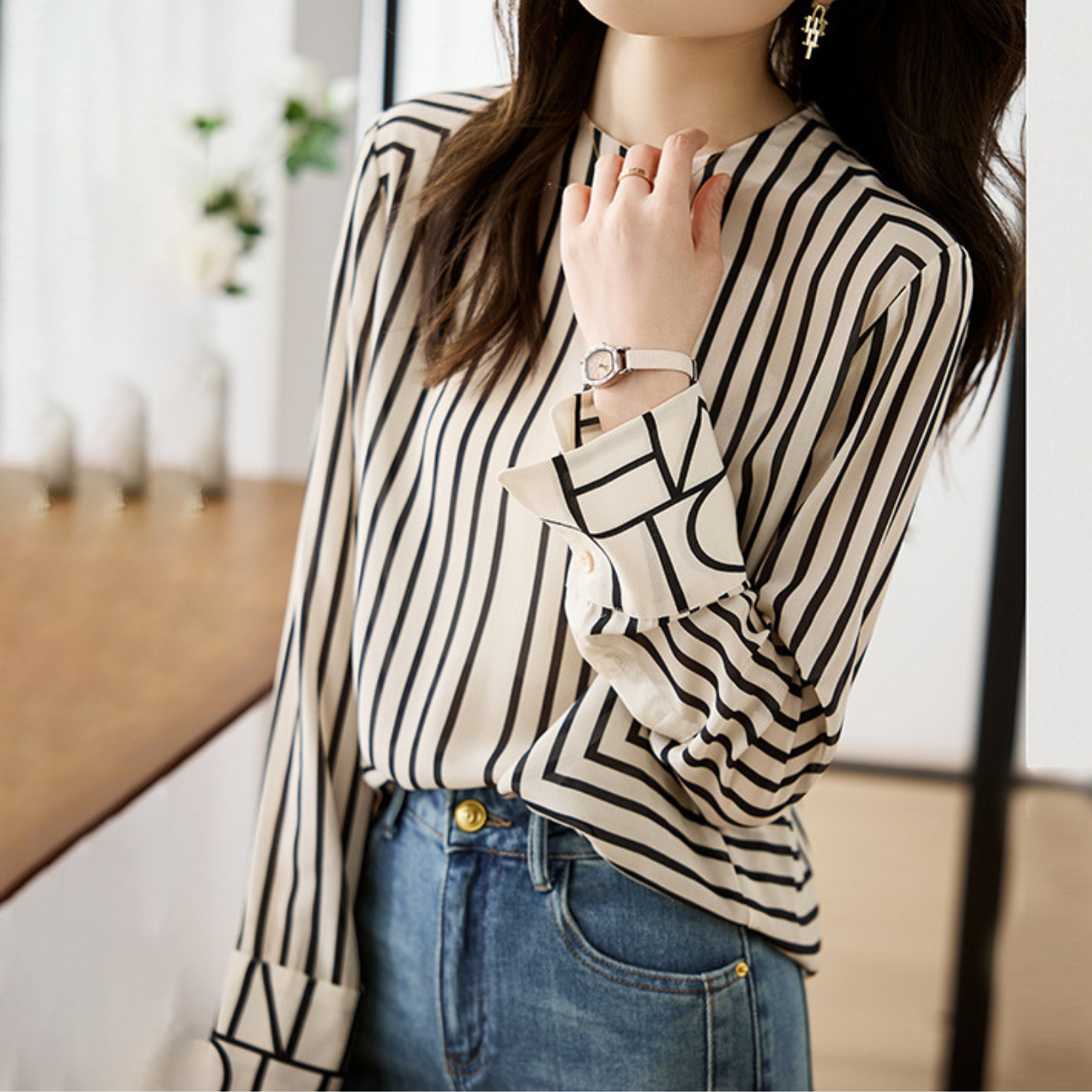 French Linear Grace Blouse