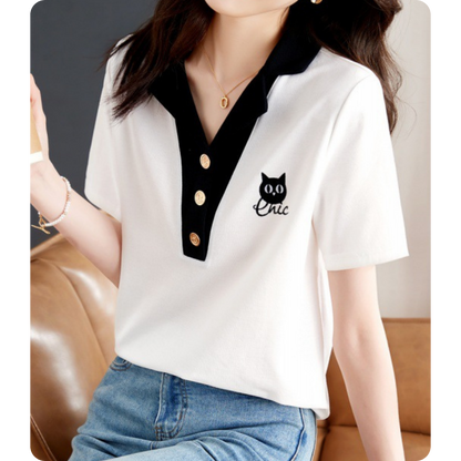 Milo Chic Cat Collar T-Shirt