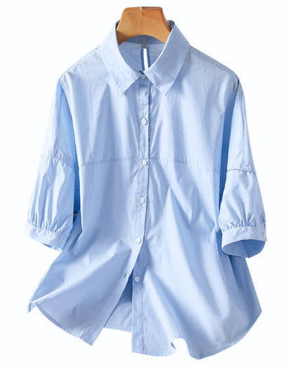 Elva Crisp Sleeve Poplin Shirt