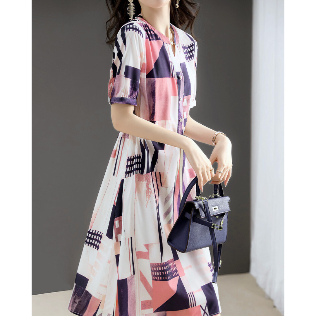 Marla Sketch Panel Belt Dress