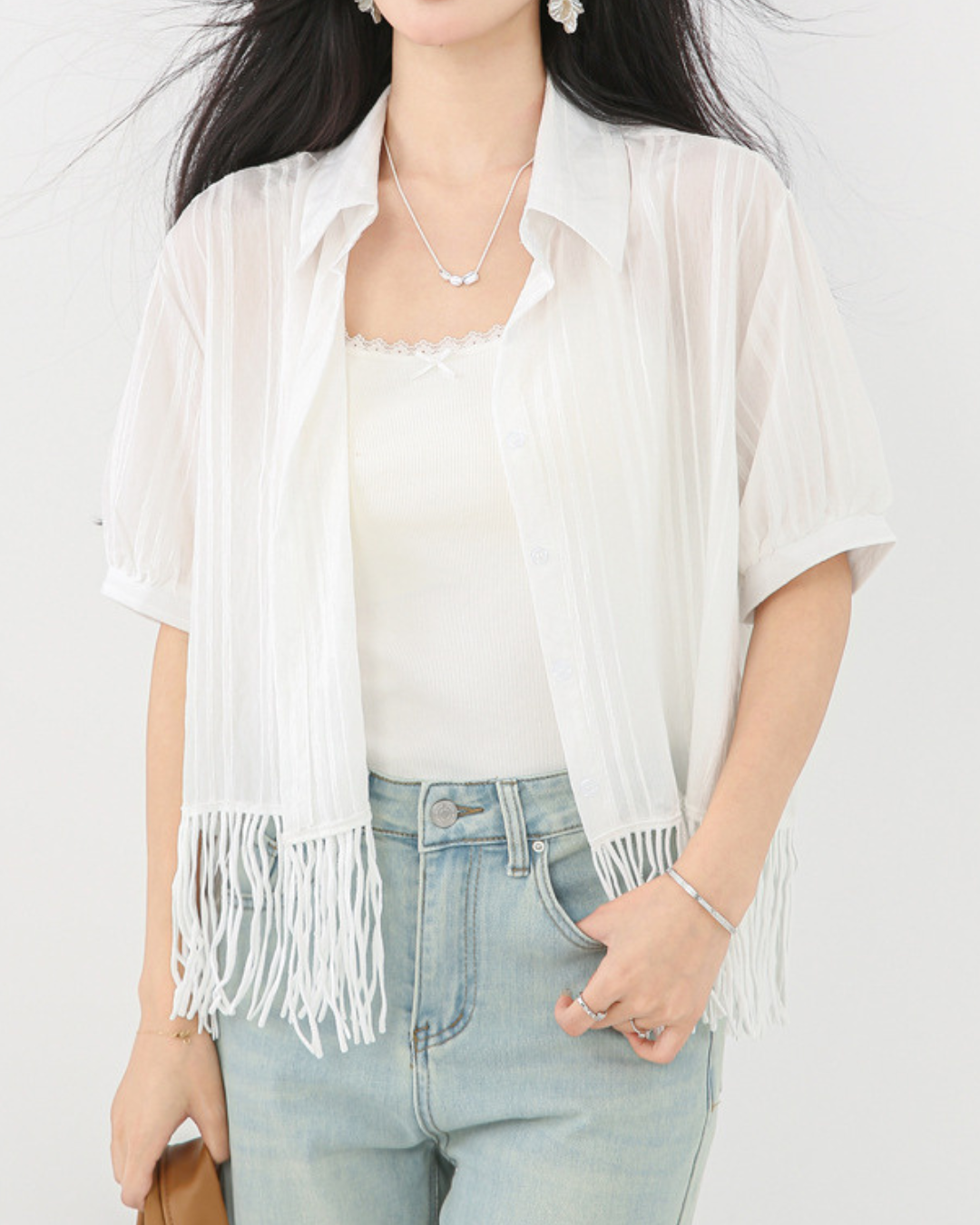 Faye Fringe Light Layer Shirt
