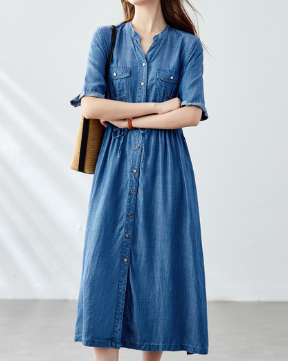 Isla Ease Pocket Shirt Dress