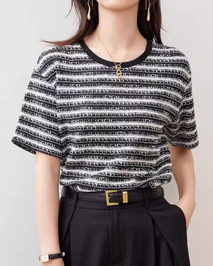 Selene Soft Tweed Knit T-Shirt