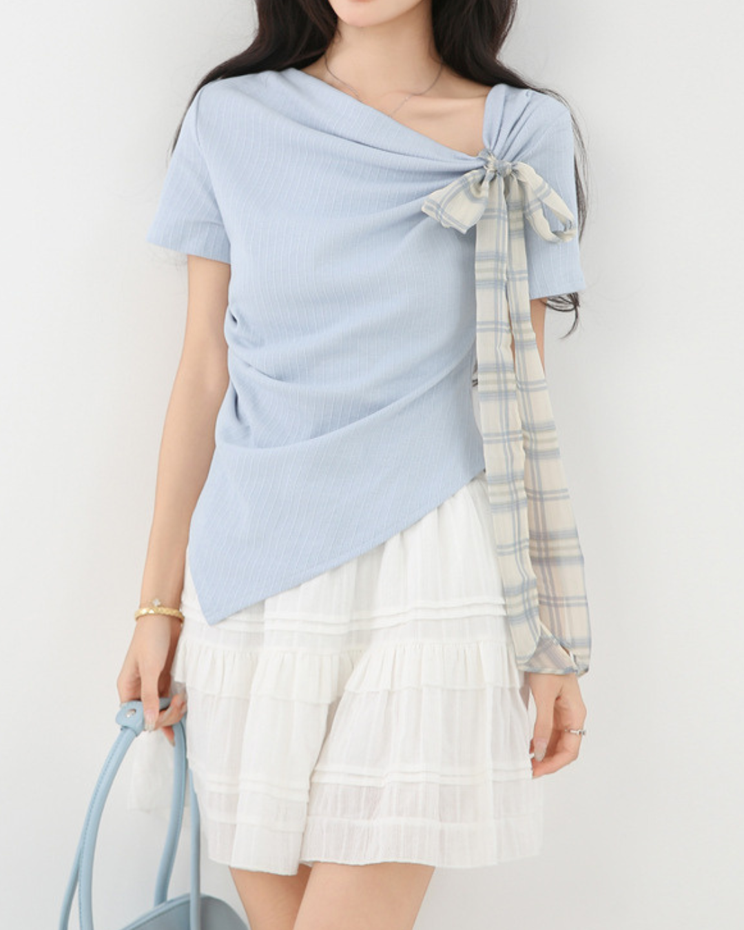 Mielle Ribbon Drape T-Shirt