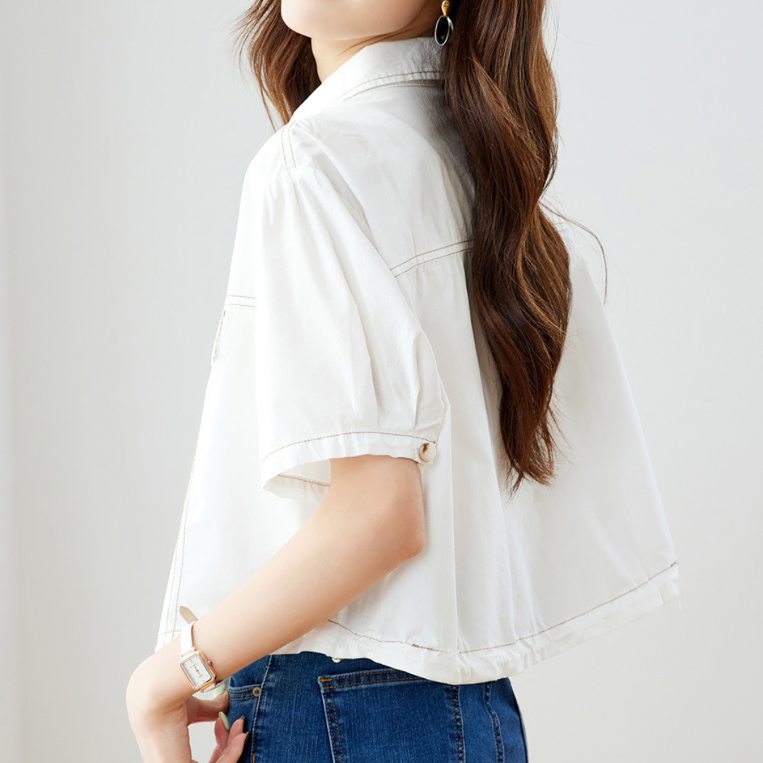 Vera Clean Utility Crop Shirt