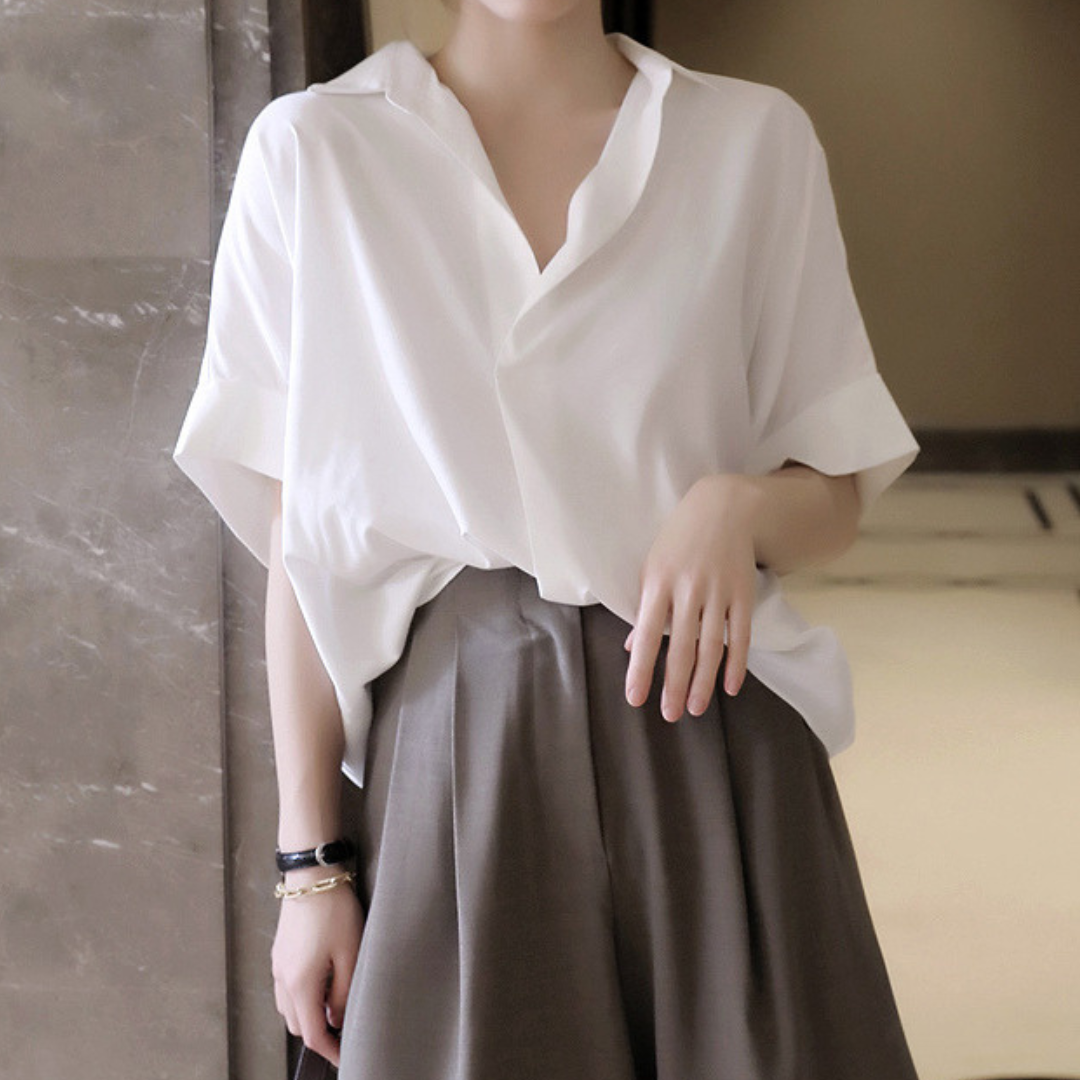 Still Hour Soft Fit Button Blouse