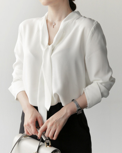 Adele Tie Soft Collar Blouse