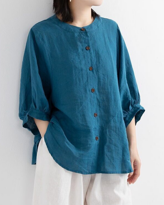 Luna Bloom Soft Puff Sleeve Blouse