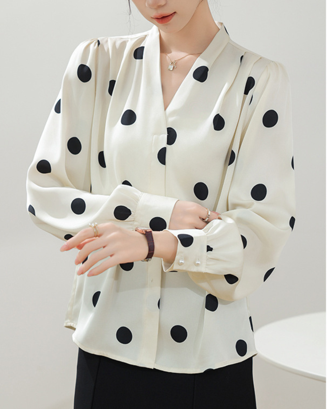 Elise Dot Soft Blouse