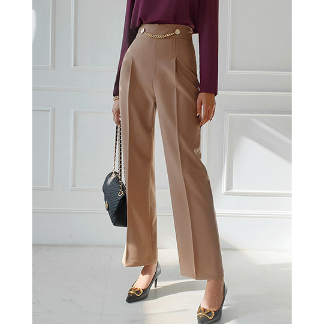 Vera Chain Pleat Trousers