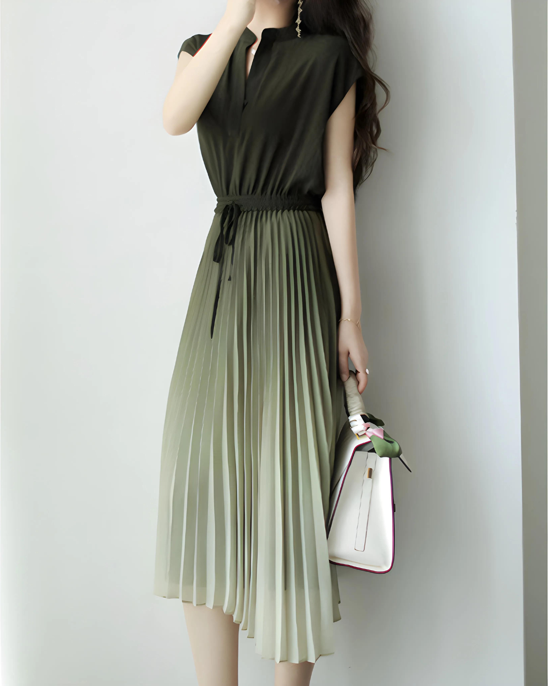 Isla Flow Ombre Pleat Dress