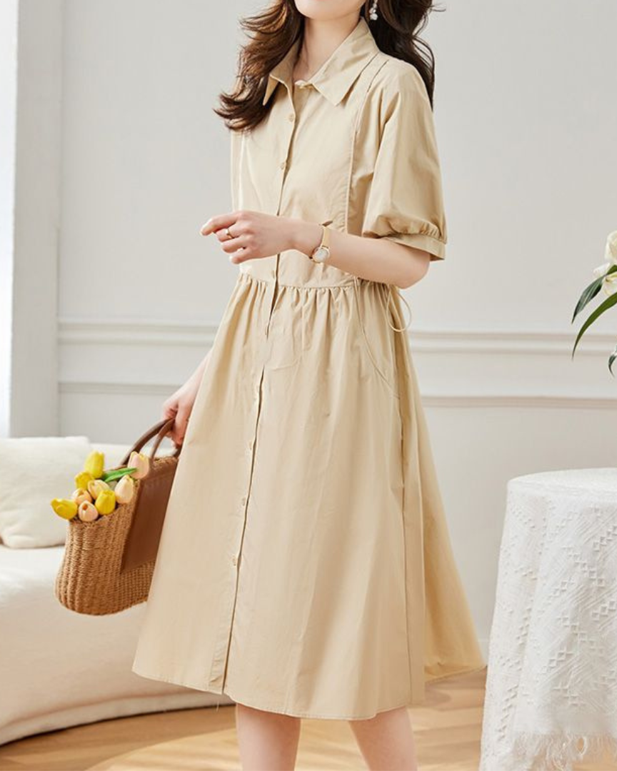 June Ease Cotton Shirt Dress