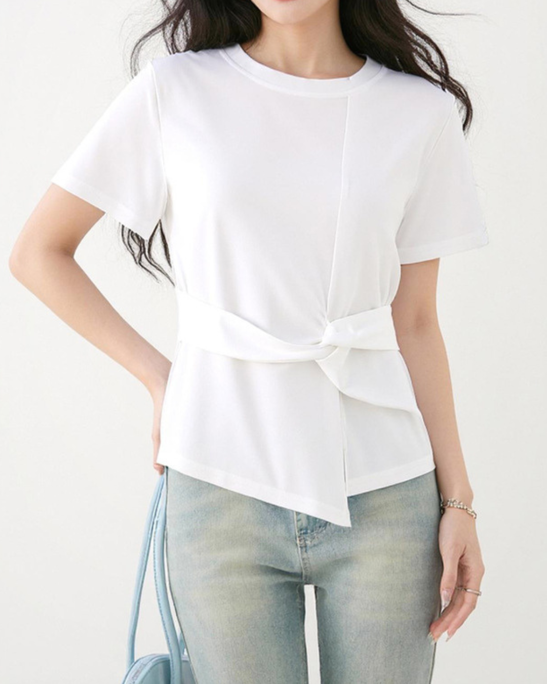 Alina Twist Detail Cotton T-Shirt