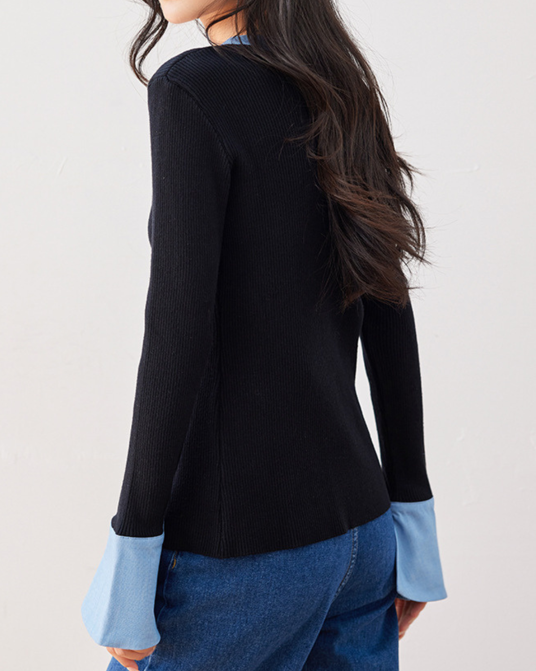 Elodie Contrast Soft Knit Cardigan