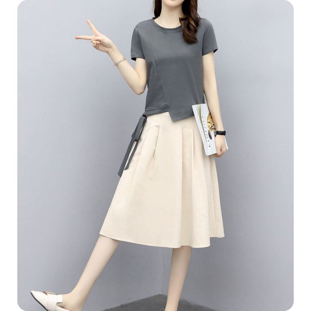 Lina Soft Tie Pleat Set