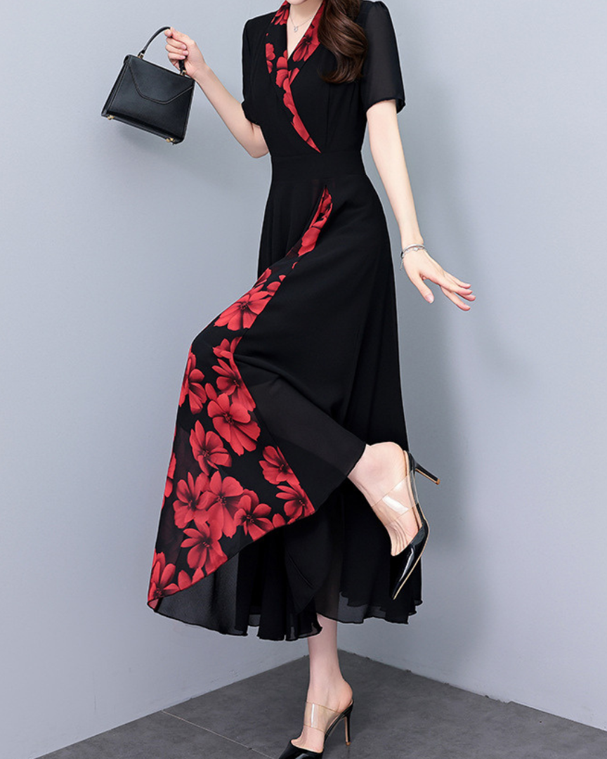 Serena Bloom Wrap Maxi Dress