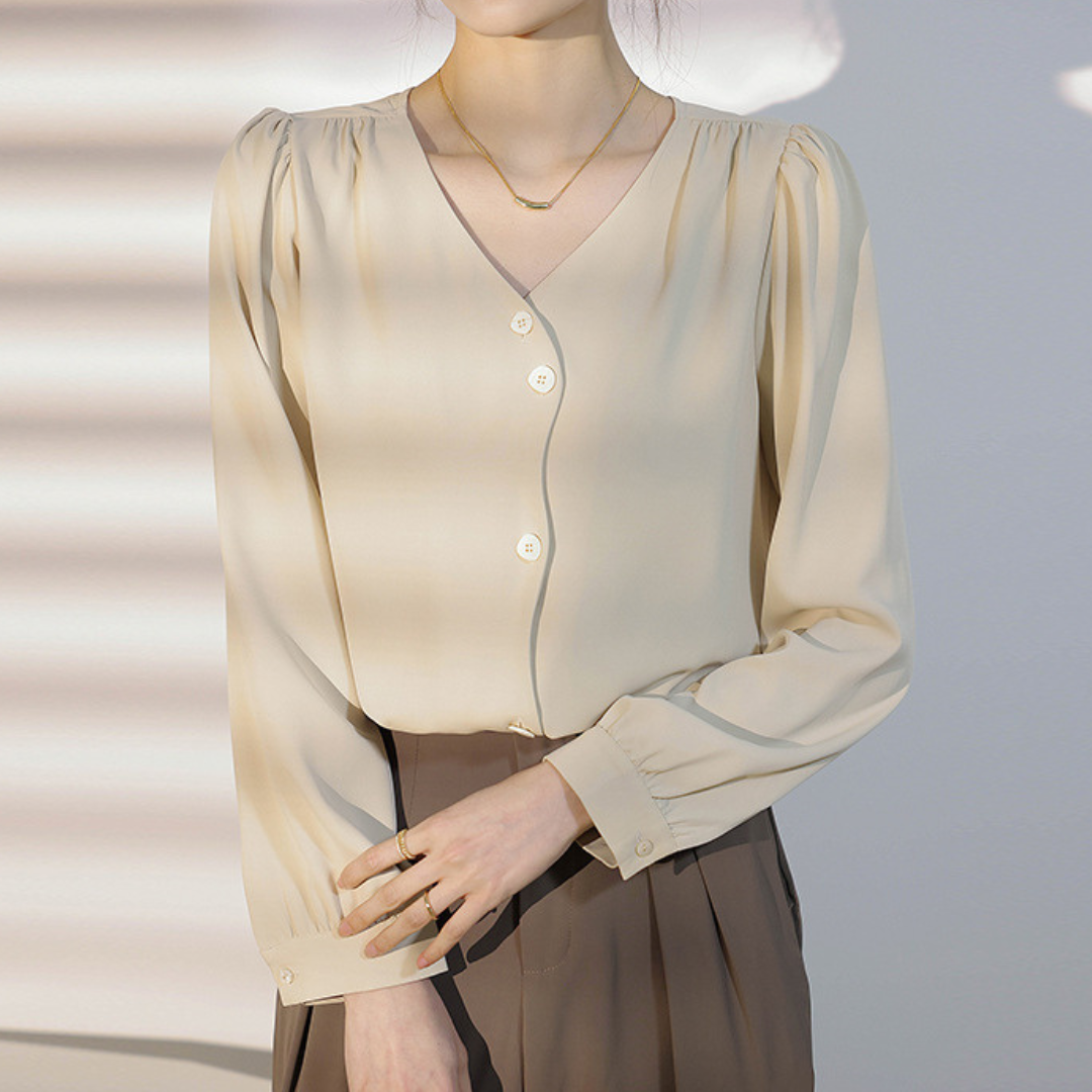 Mira Ease Wave Button Blouse