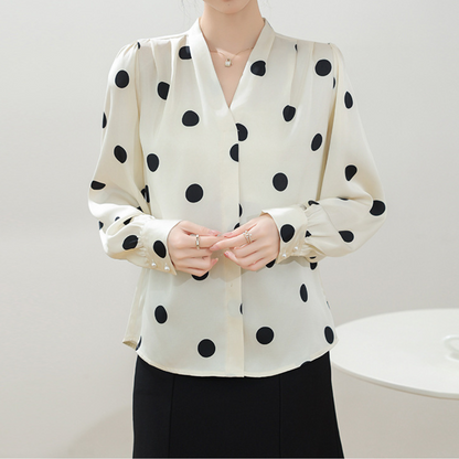 Elise Dot Soft Blouse