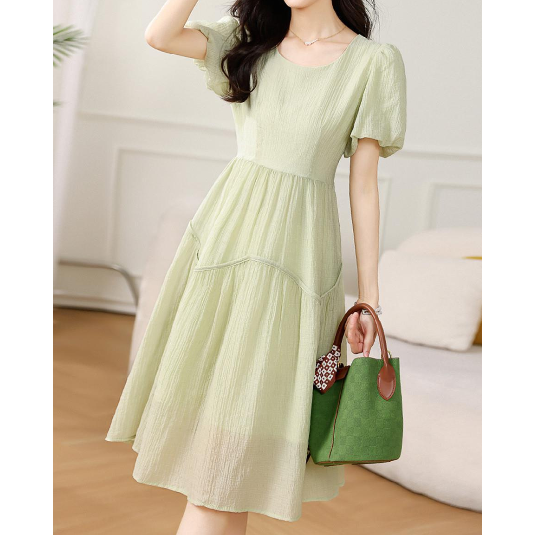 Lila Light Crinkle Cotton Dress