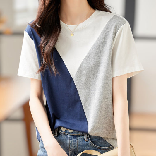 Mira Soft Block Cotton T-Shirt