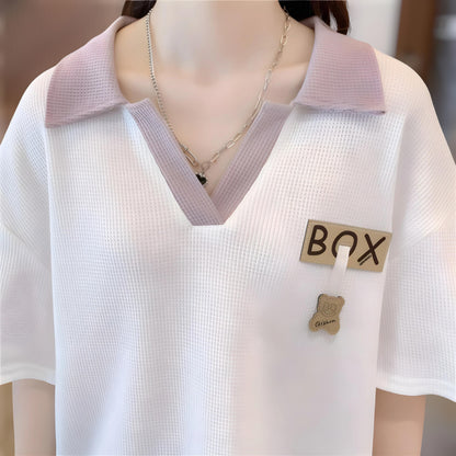Eloise Soft Collar Mesh T-Shirt