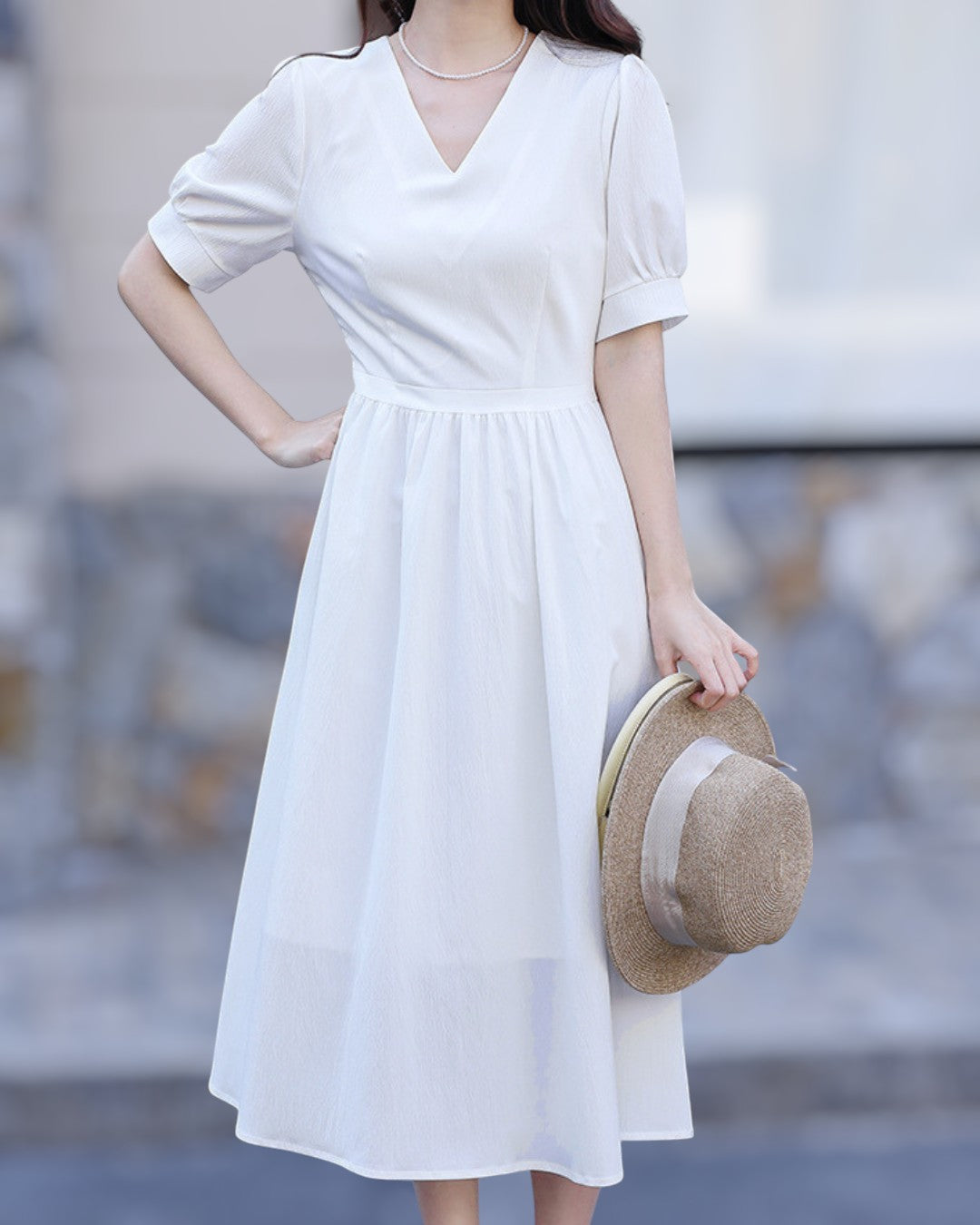 Arden Light Pleat Midi Dress