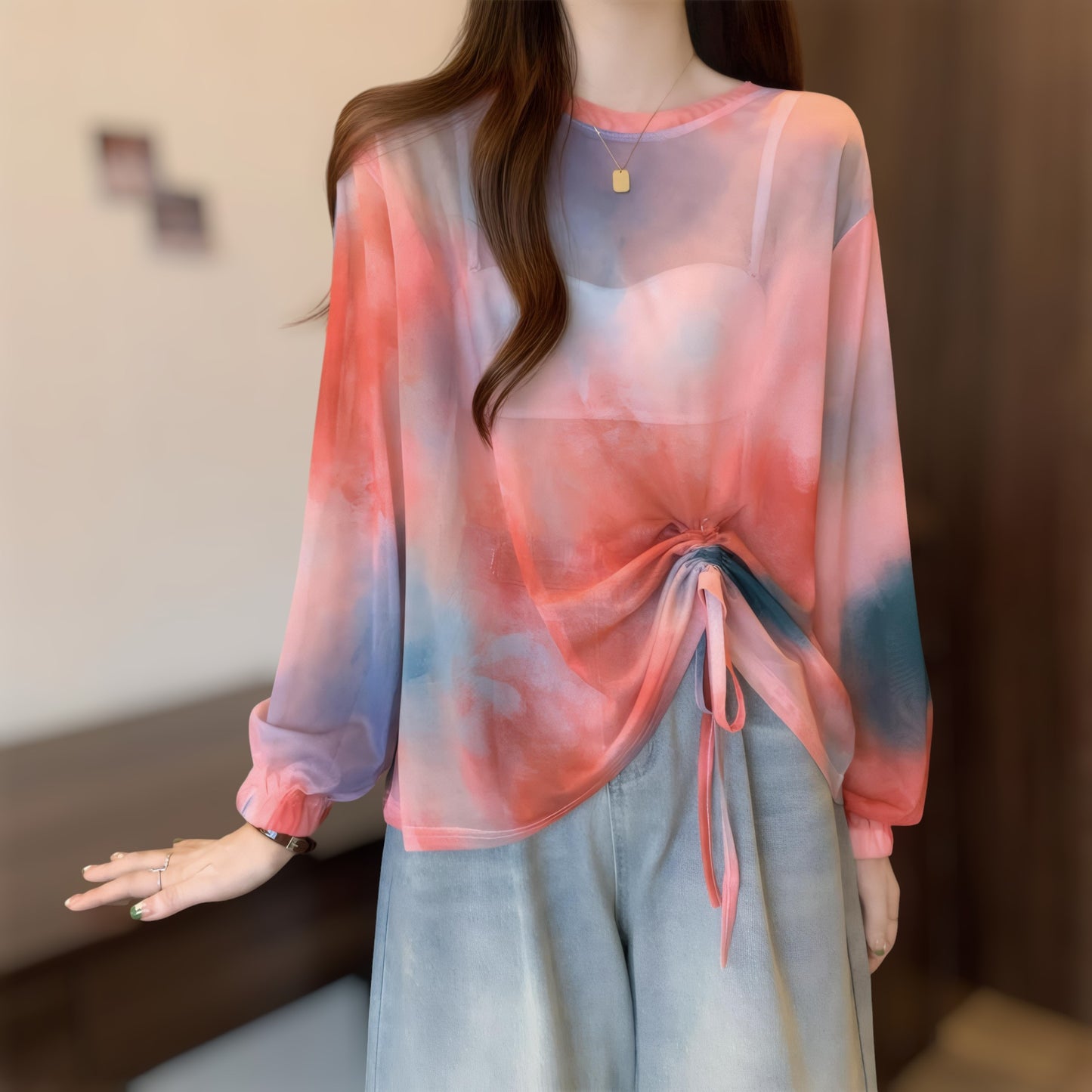 Mira Haze Side Draw Blouse