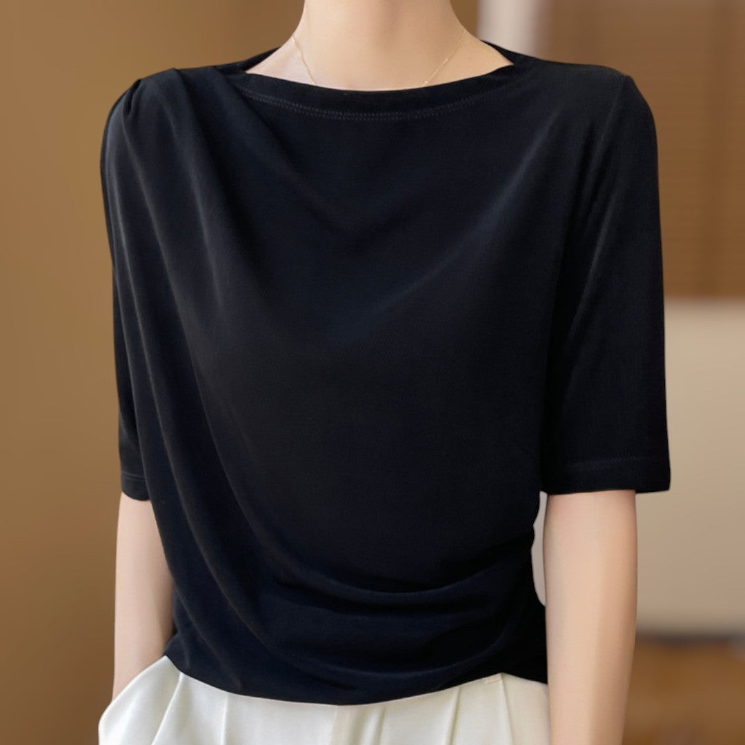 Elise Drape Acetate T-Shirt