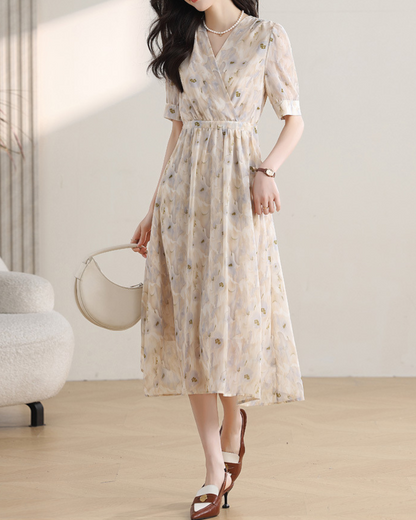 Amara Mist Bloom Midi Dress