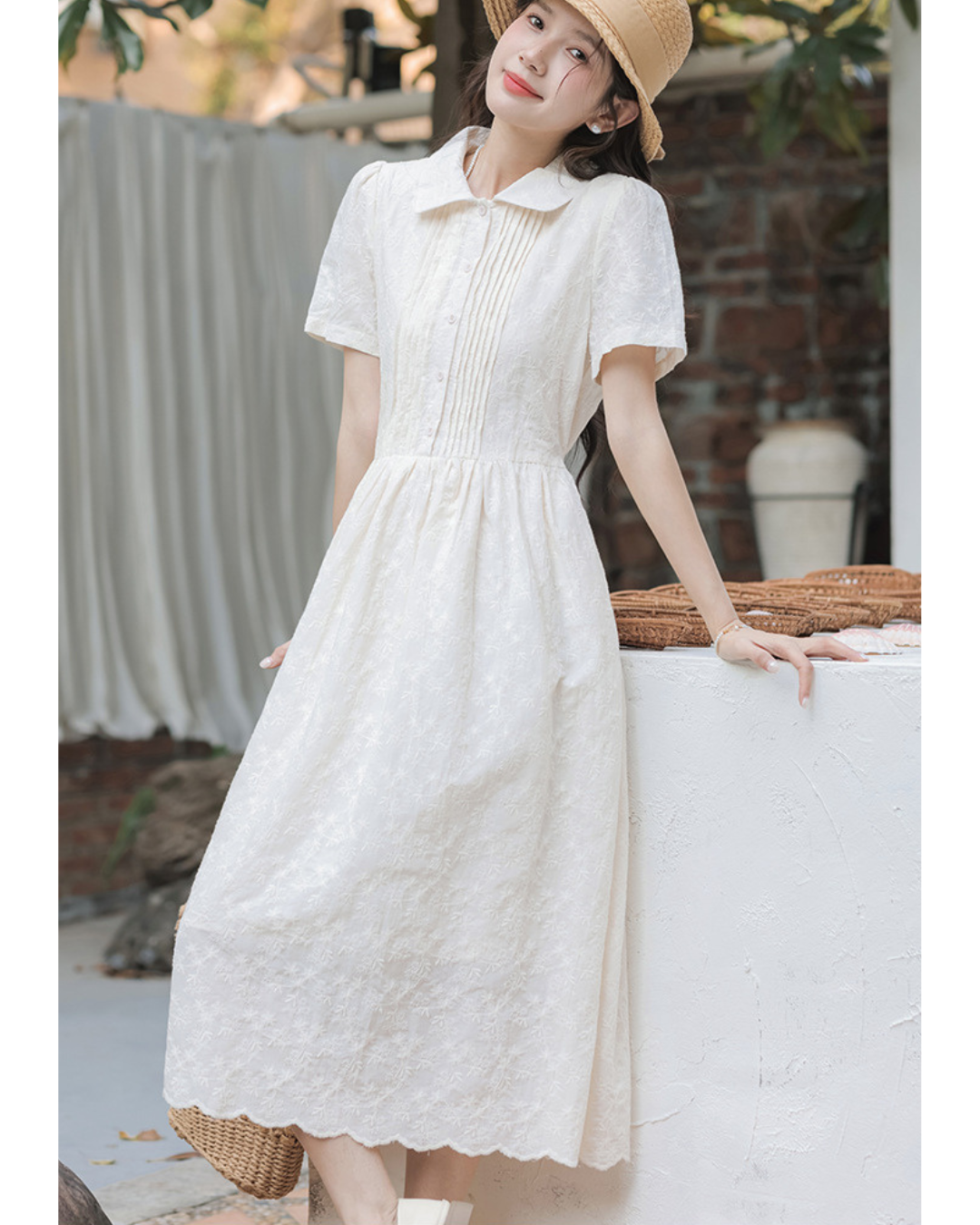 Elora Bloom Texture Shirt Dress
