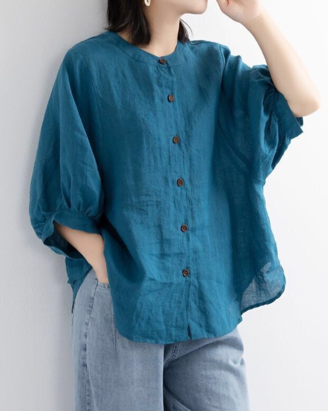Luna Bloom Soft Puff Sleeve Blouse