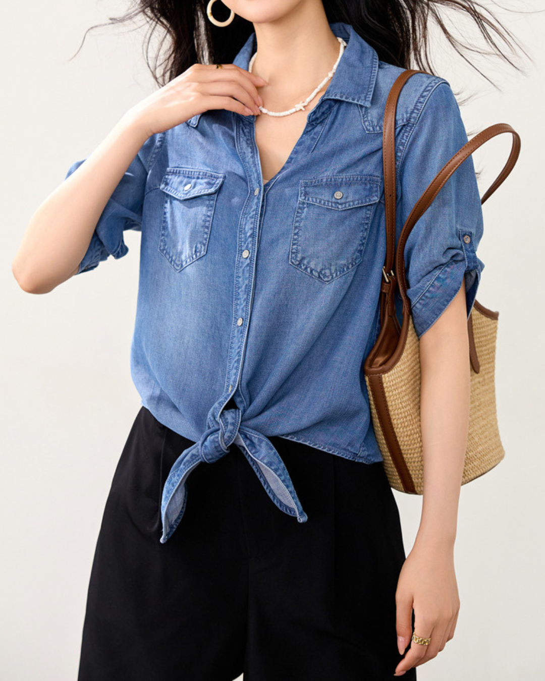 Marlowe Soft Tie Denim Shirt