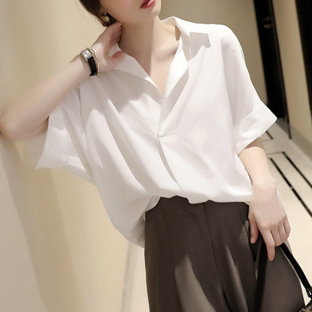 Still Hour Soft Fit Button Blouse