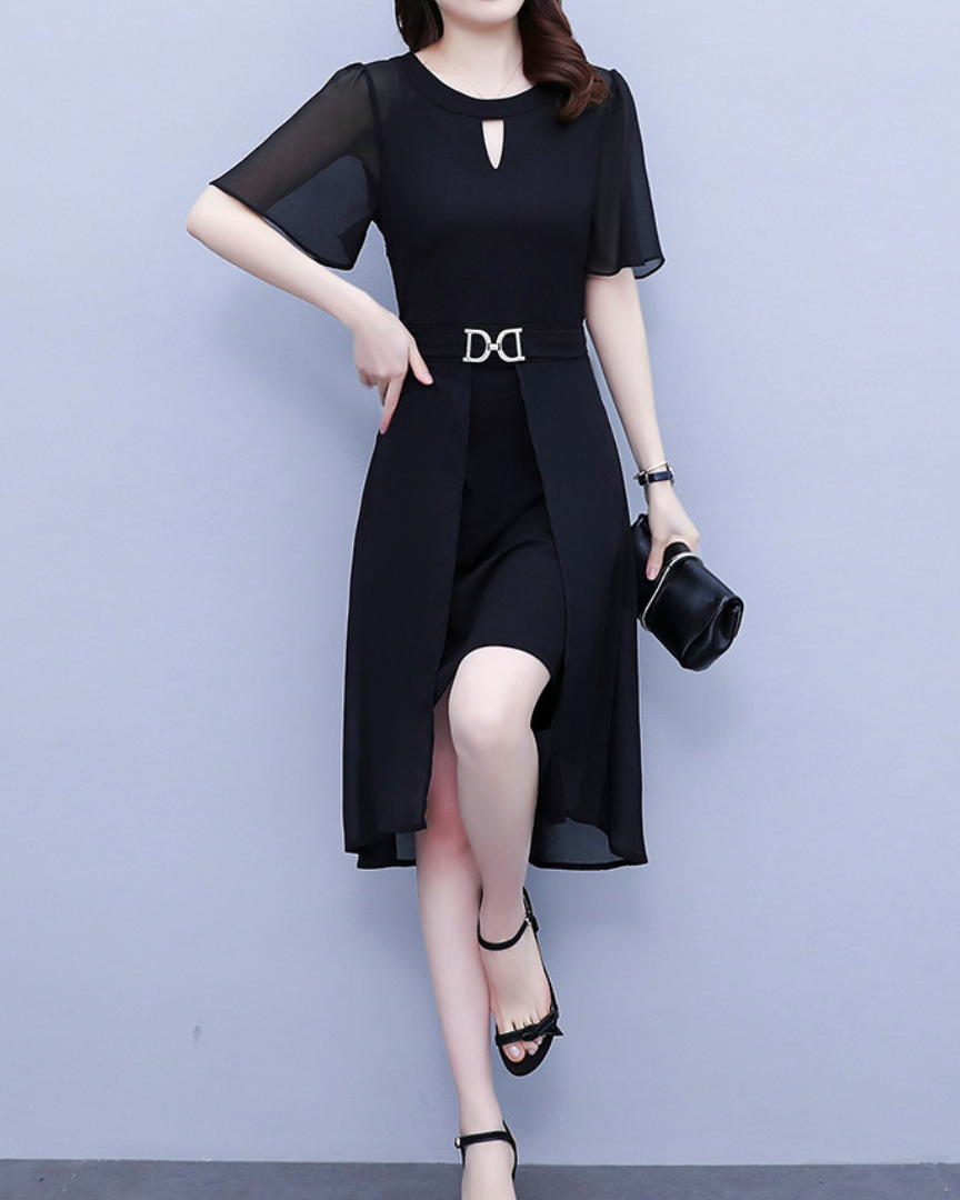 Eloise Flutter Keyhole Dress