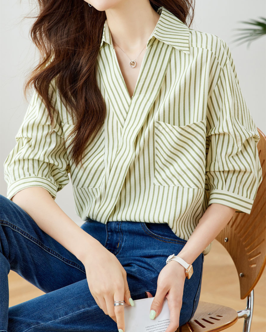 Sienna Stripe Pocket Shirt