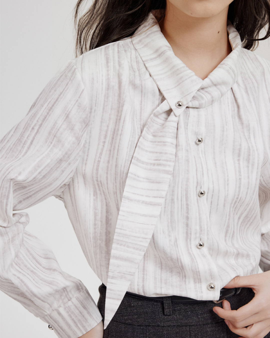 Mira Fold Stripe Blouse