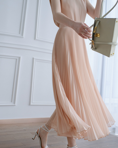 Aria Soft Pleat Midi Dress