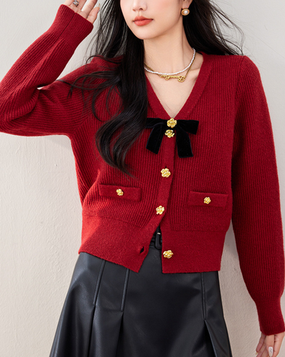 Elva Ribbon Knit Cardigan