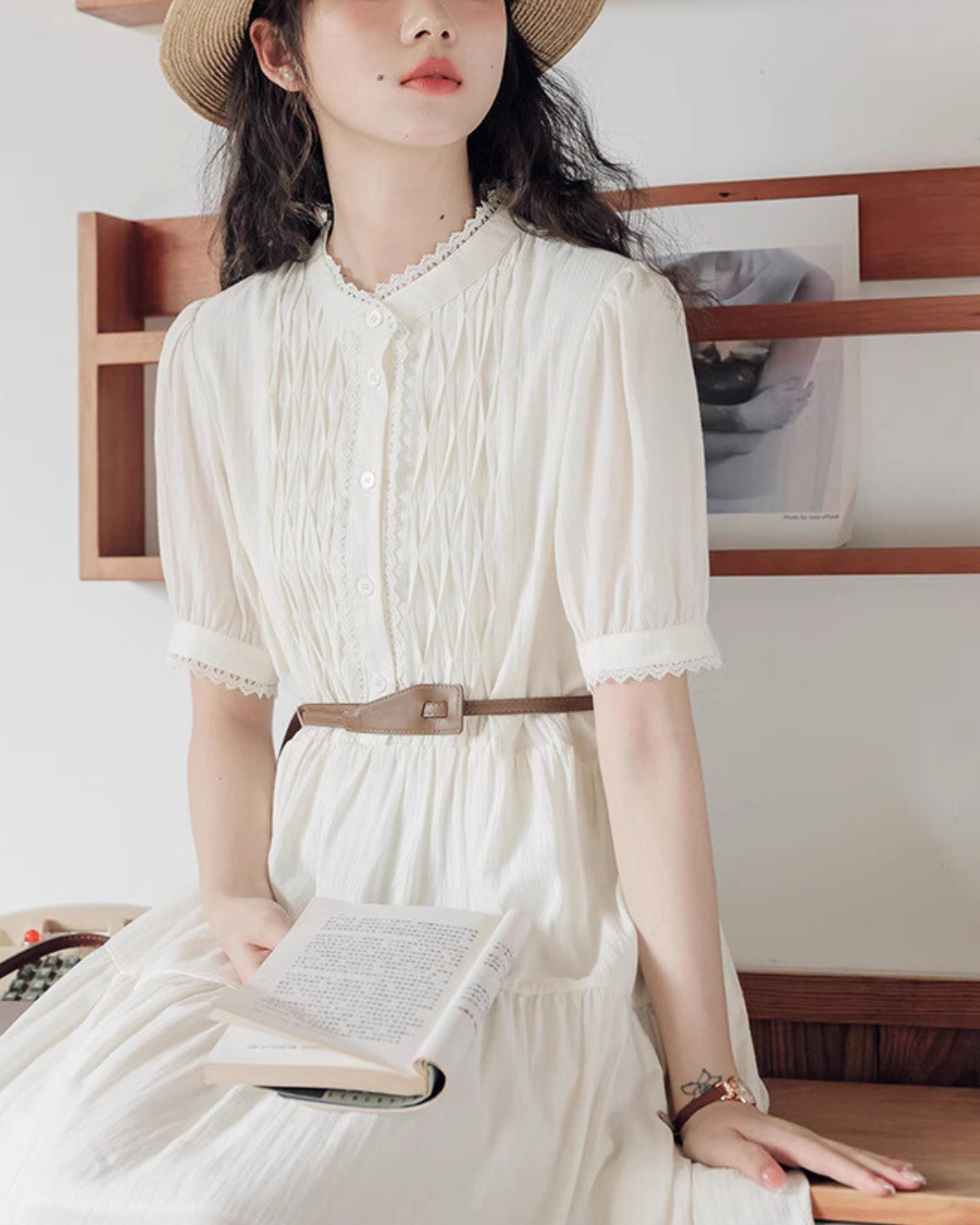 Auden Soft Pintuck Shirt Dress
