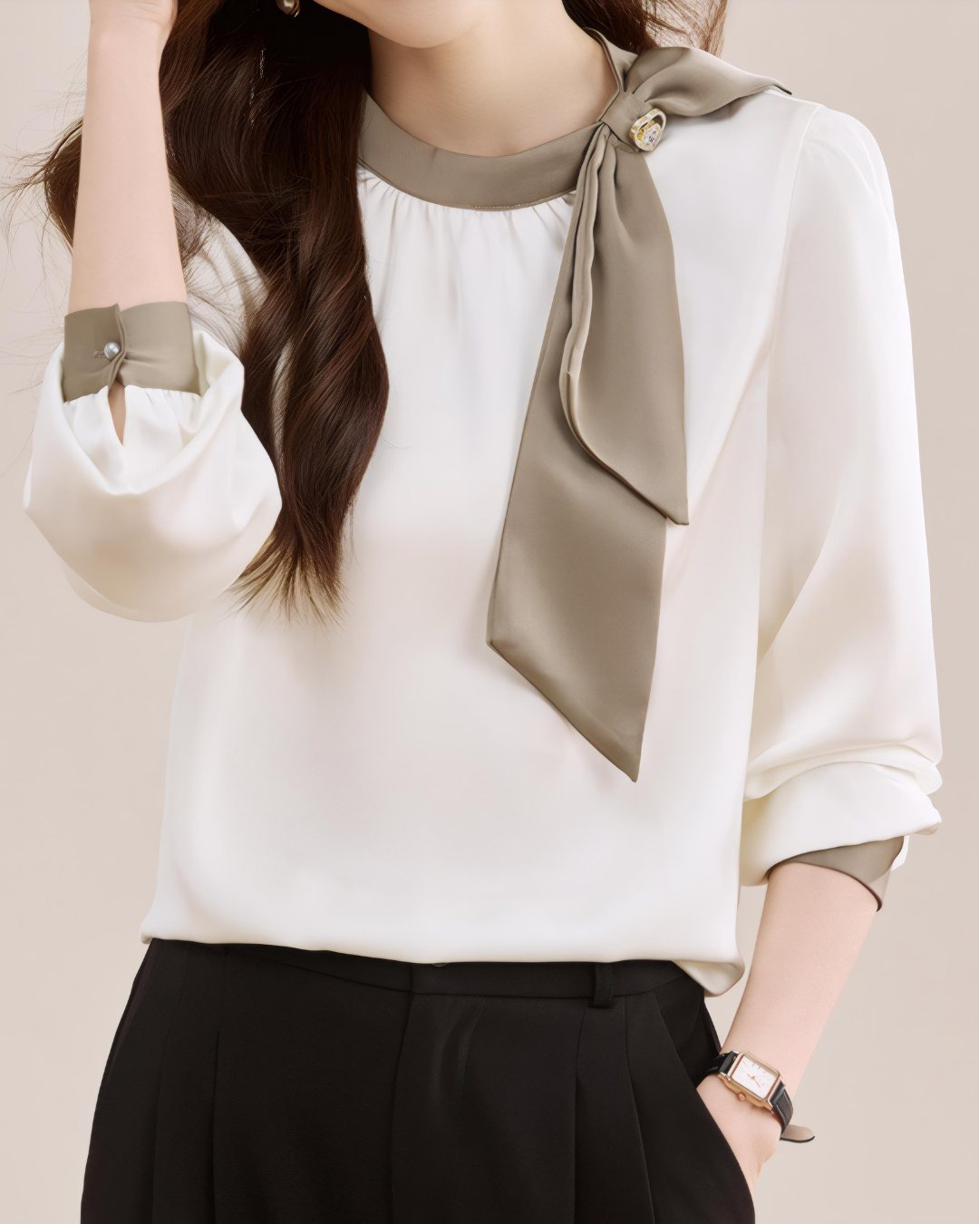 Amelie Ease Collar Blouse