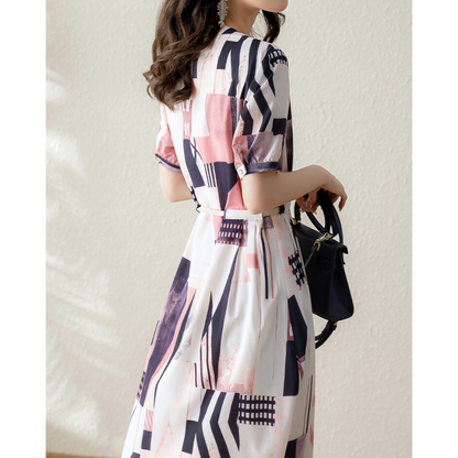 Marla Sketch Panel Belt Dress