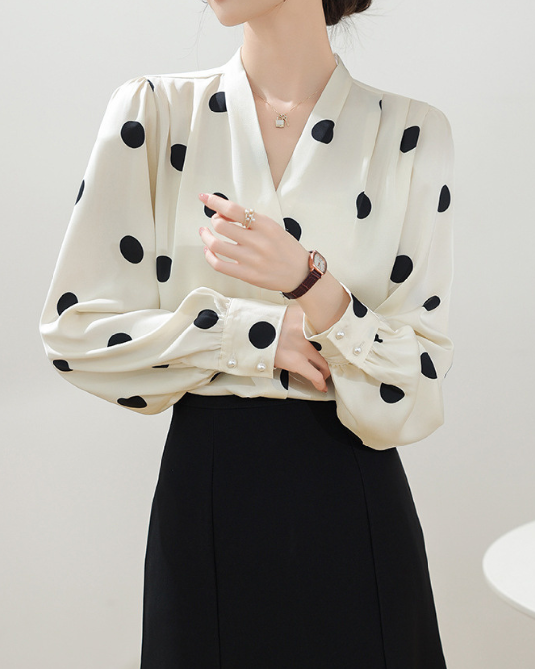 Elise Dot Soft Blouse