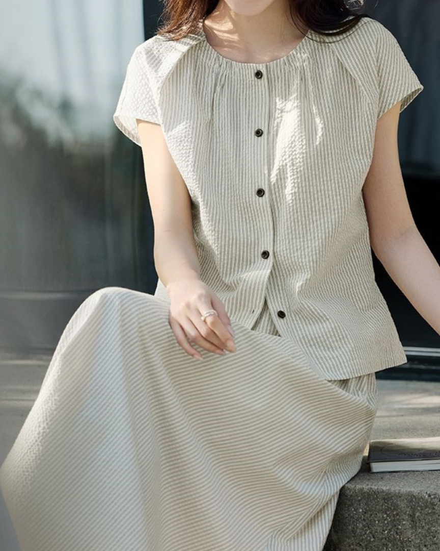 Aurelia Calm Stripe Two-Piece Set