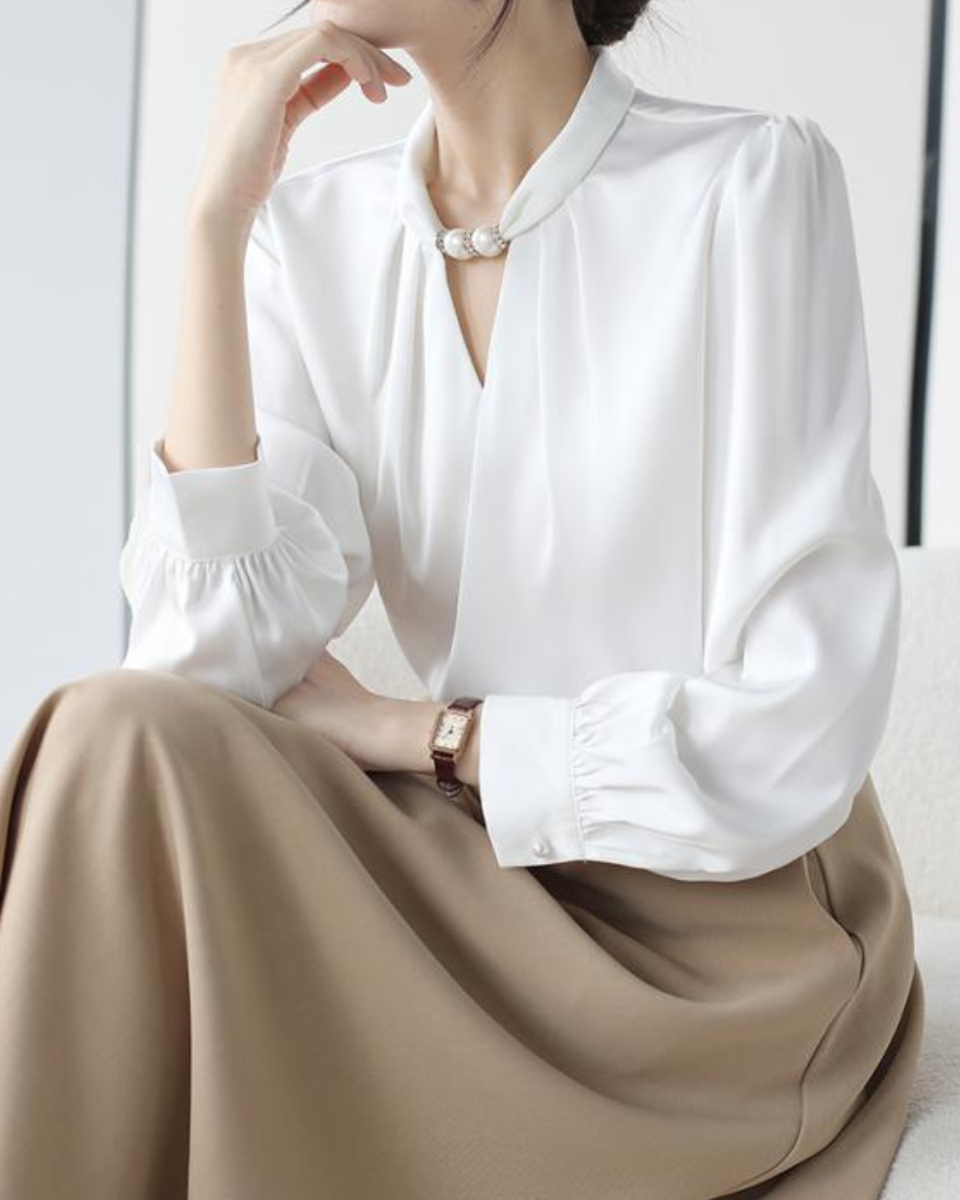 Lila Drift Long Sleeve Light Blouse