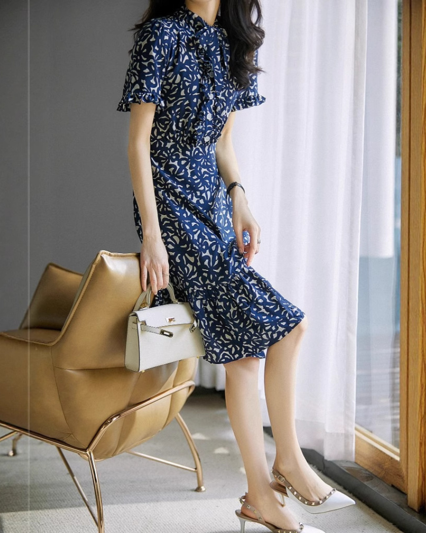 Amira Soft Petal Midi Dress
