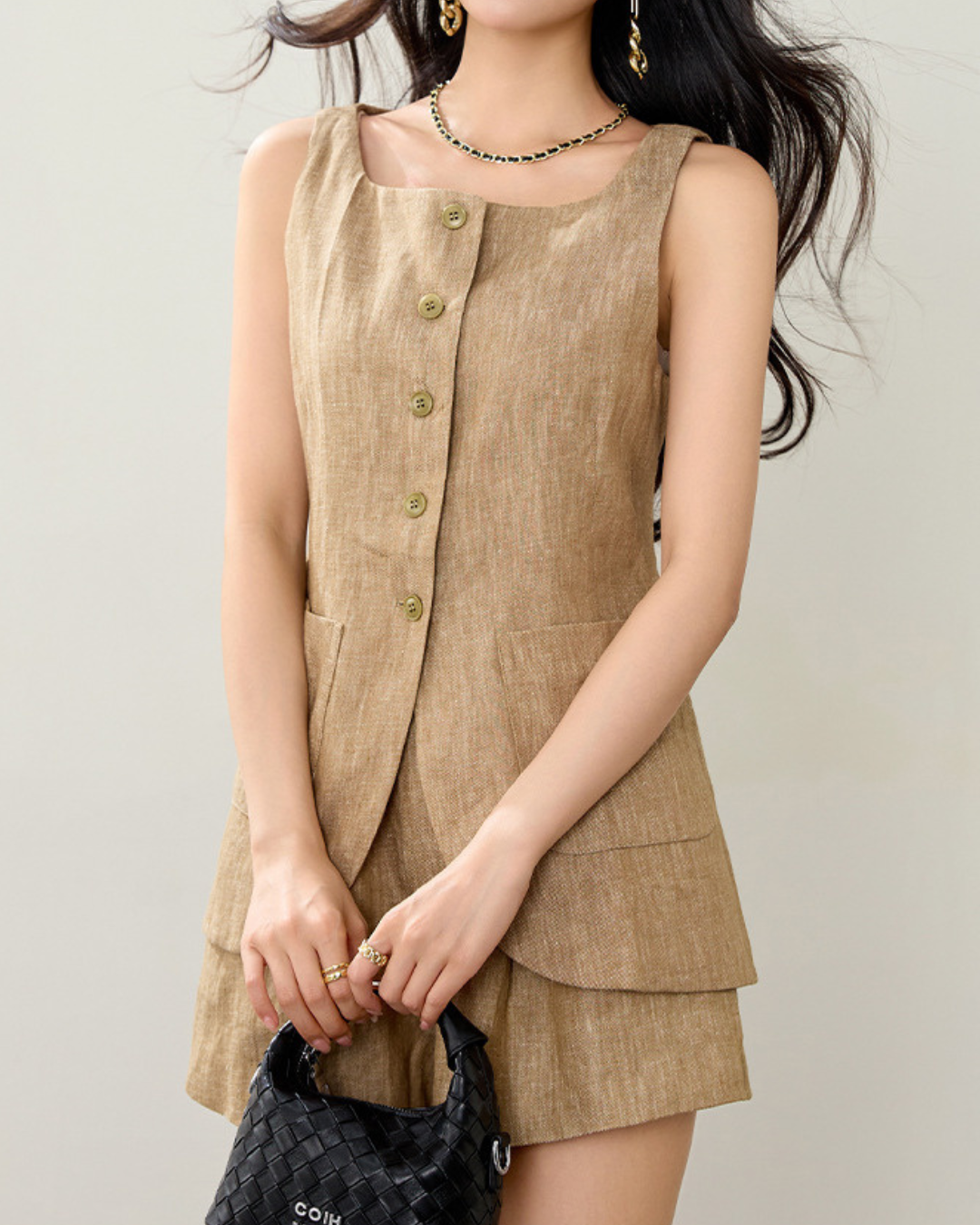 Linea Calm Linen Short Set
