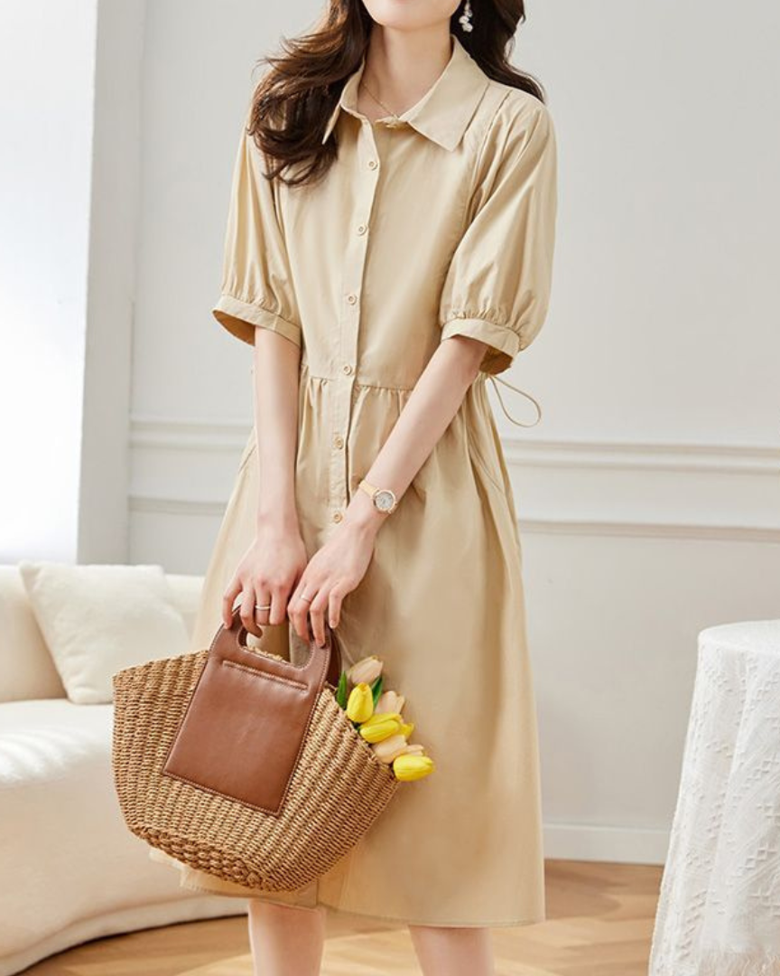 June Ease Cotton Shirt Dress
