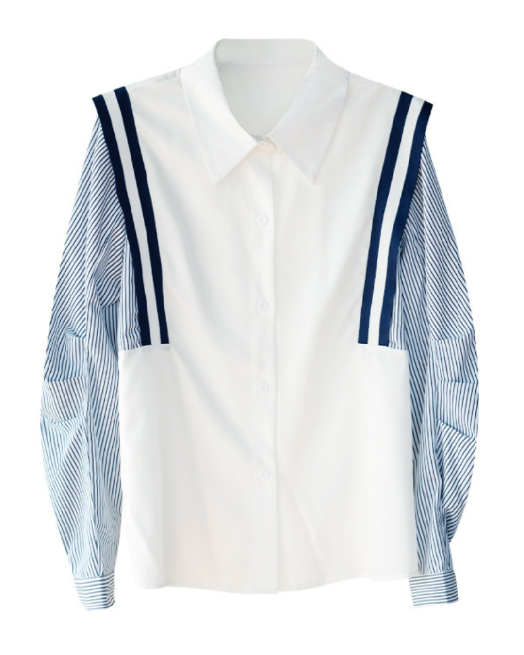 Auden Crisp Stripe Panel Shirt