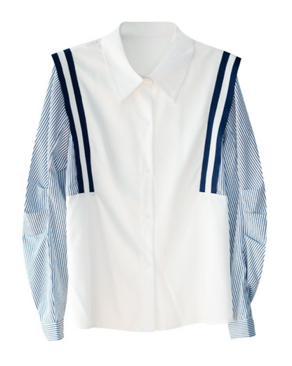 Auden Crisp Stripe Panel Shirt